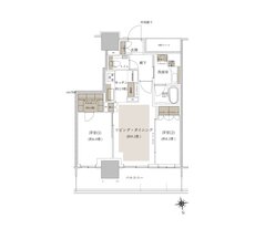 ルネタワー八王子 間取り 55B1 TYPE