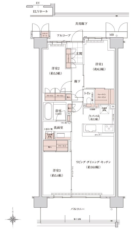 （仮称）メイキタPROJECT 間取り I-I 2 TYPE