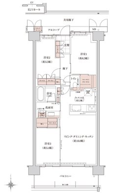 （仮称）メイキタPROJECT 間取り I-I 2 TYPE