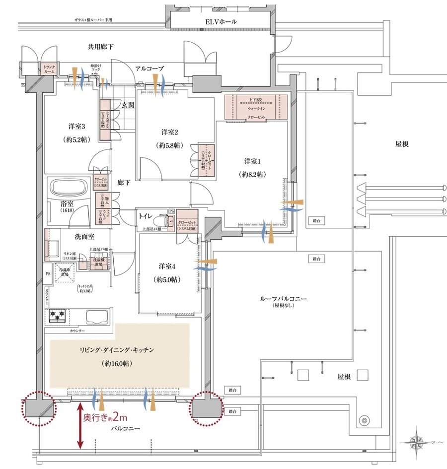 グランクレア ミリアシティ 間取り I-Sr TYPE
