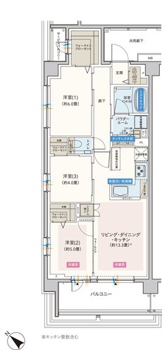 エクセレントシティ久米川ステーションサイド 間取り B type