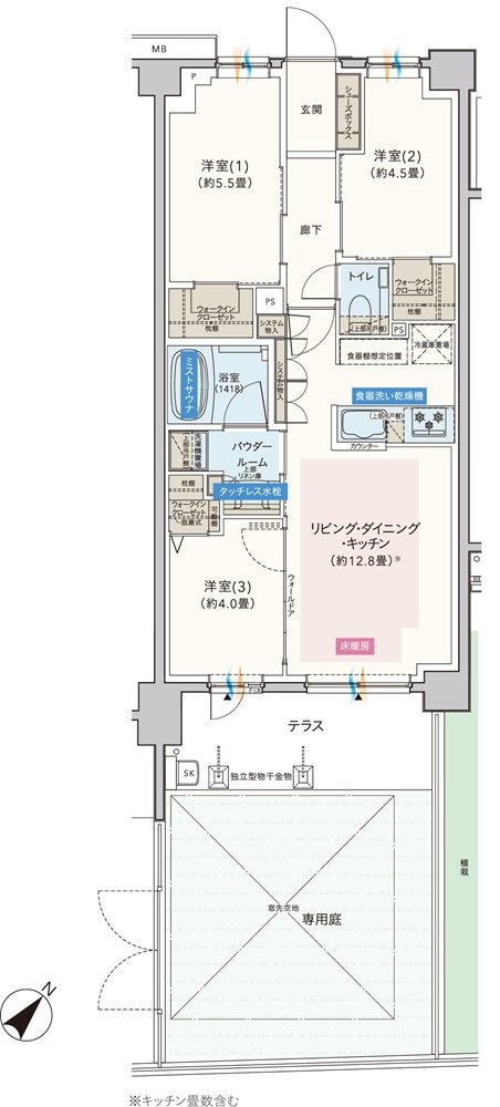 エクセレントシティ久米川ステーションサイド 間取り Hg type