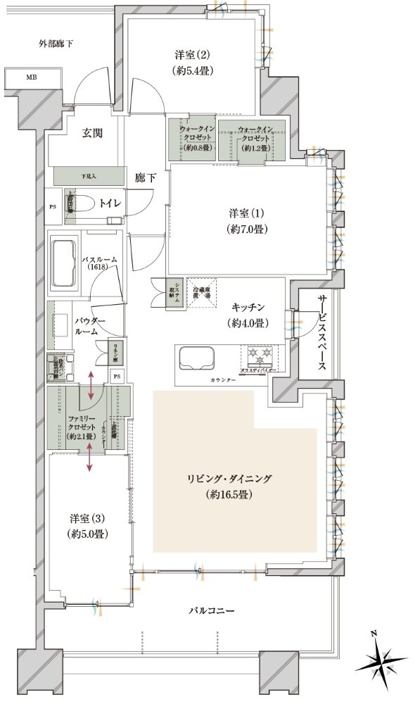 ヴェレーナグラン府中美好 間取り BH TYPE