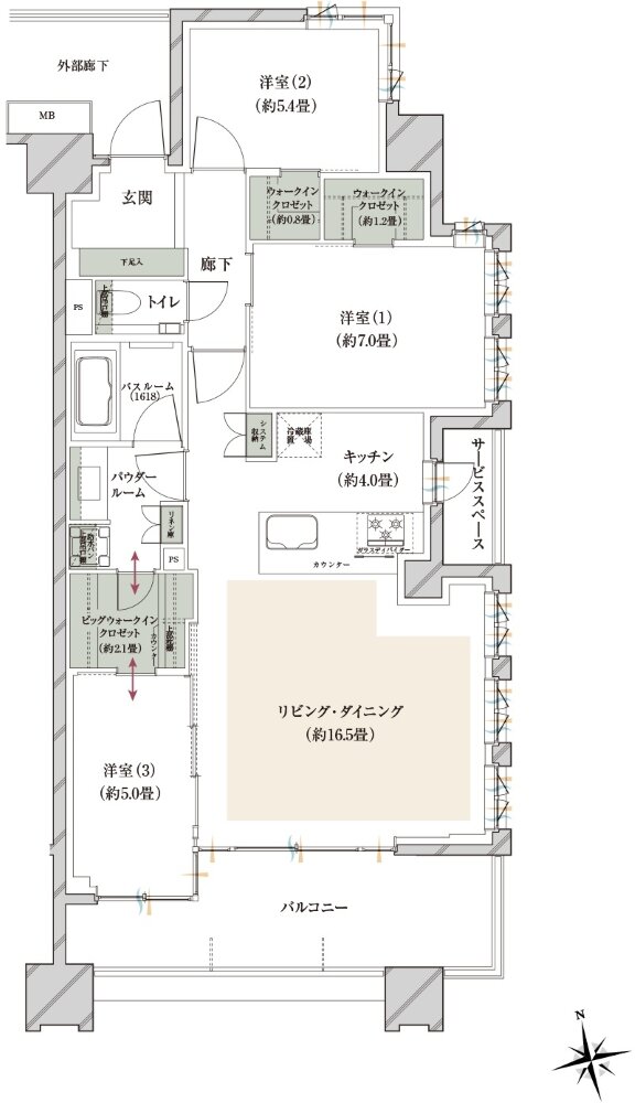 ヴェレーナグラン府中美好 間取り BH TYPE
