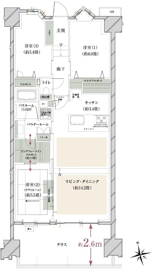 ヴェレーナグラン府中美好 間取り BSt TYPE