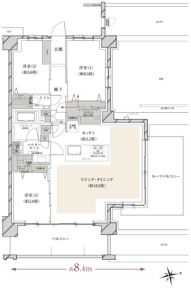 ヴェレーナグラン府中美好 間取り CJr TYPE(先着順住戸)