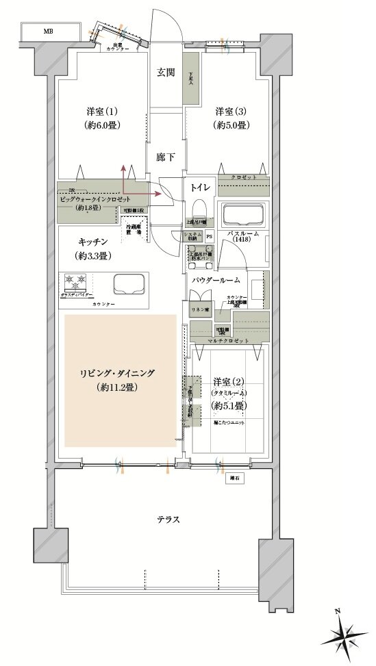 ヴェレーナグラン府中美好 間取り BRt type