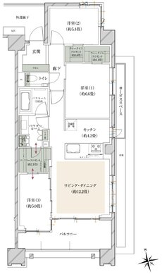 ヴェレーナグラン府中美好 間取り BK TYPE