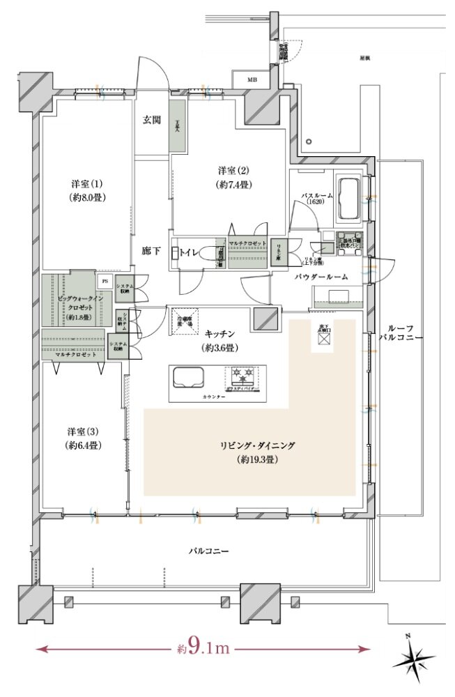 ヴェレーナグラン府中美好 間取り BMr TYPE