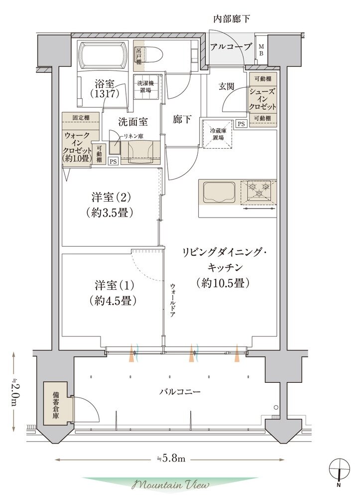 デュオヒルズ石垣真栄里 間取り Bタイプ