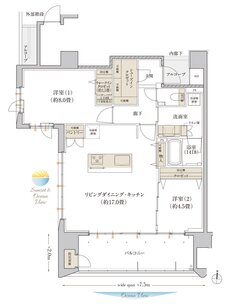 デュオヒルズ石垣真栄里 間取り Epタイプ