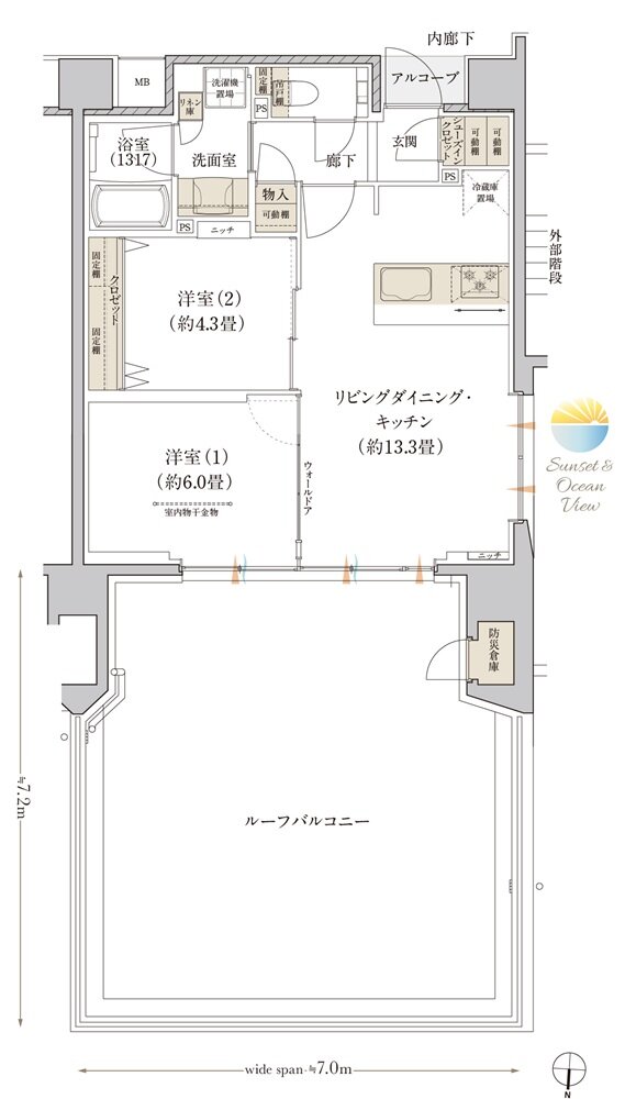 デュオヒルズ石垣真栄里 間取り Drタイプ(3階)(先着順)