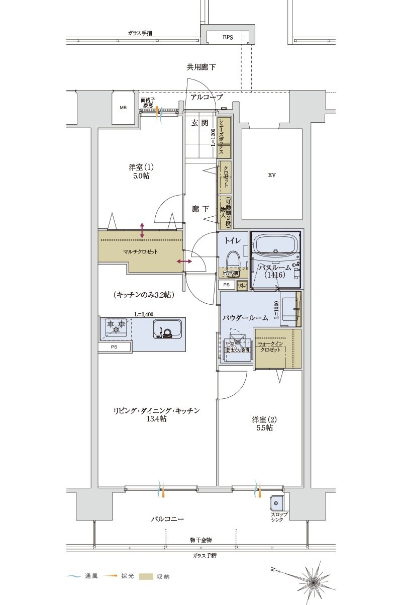 アルファステイツ野芥駅II 間取り E type