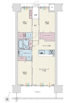アルファステイツ新潟駅南口 間取り B type
