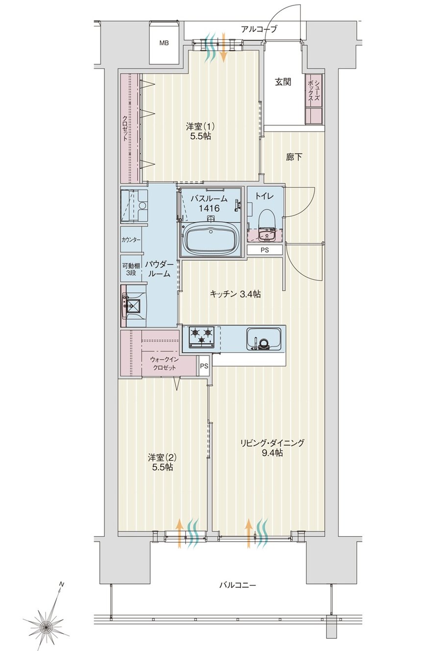 アルファステイツ新潟駅南口 間取り C type