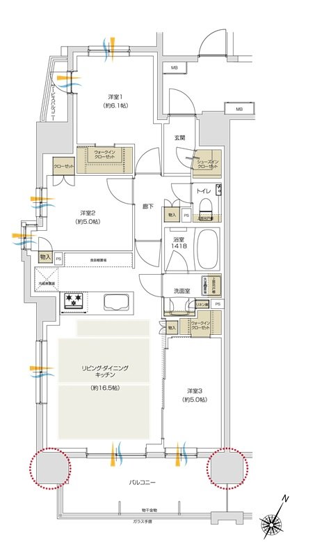 プレシス追浜駅前 間取り Aタイプ