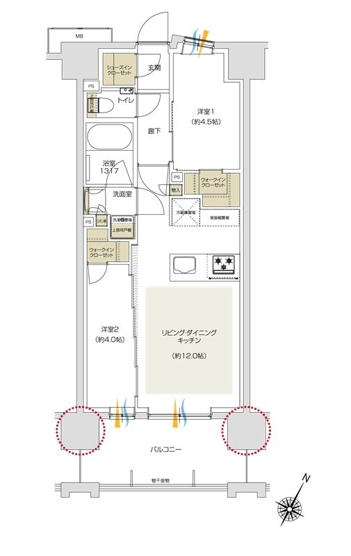 プレシス追浜駅前 間取り Dタイプ