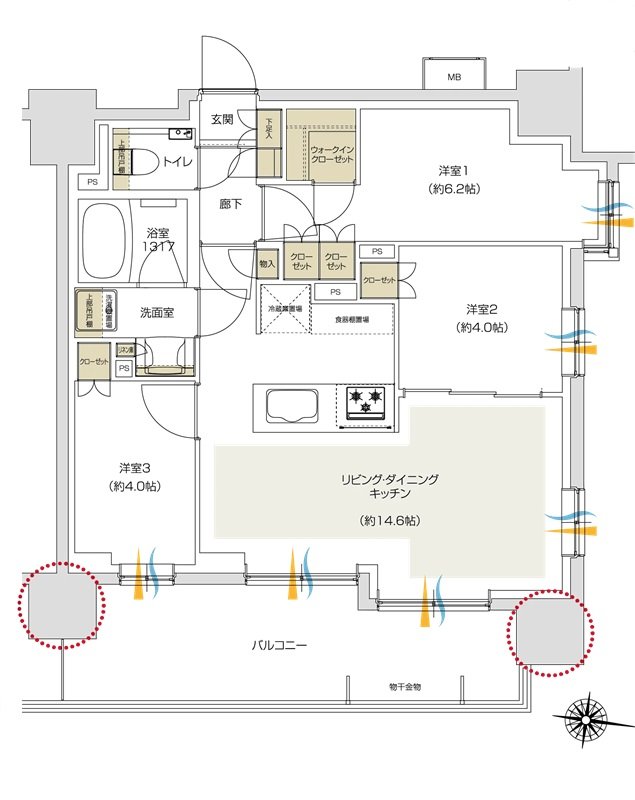 プレシス追浜駅前 間取り Jタイプ