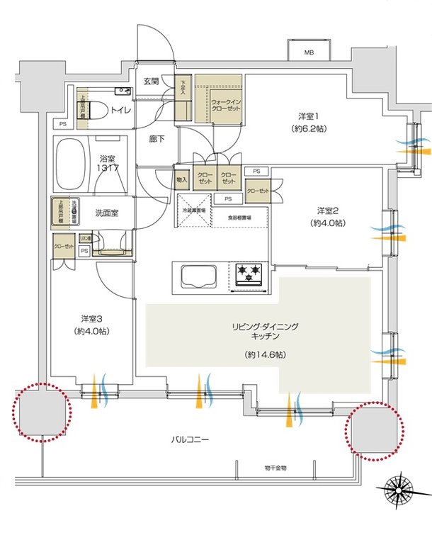 プレシス追浜駅前 間取り Jタイプ