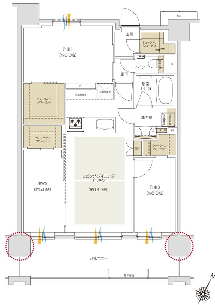 プレシス追浜駅前 間取り Cタイプ