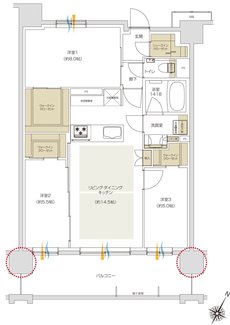 プレシス追浜駅前 間取り Cタイプ