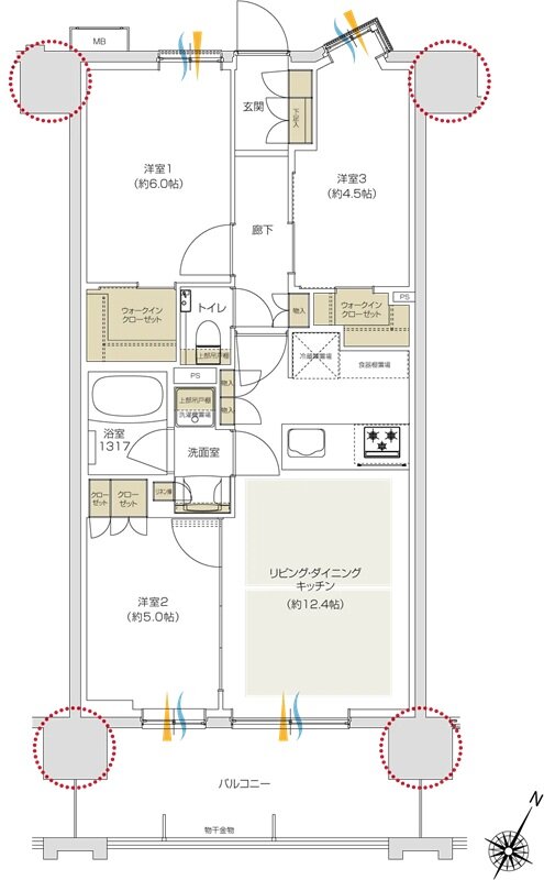 プレシス追浜駅前 間取り Bタイプ