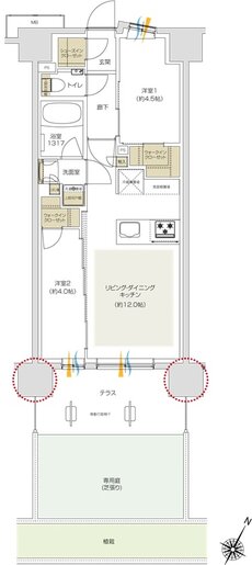 プレシス追浜駅前 間取り Dgタイプ