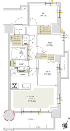 プレシス追浜駅前 間取り Eタイプ