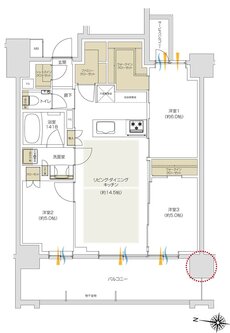 プレシス追浜駅前 間取り Hタイプ
