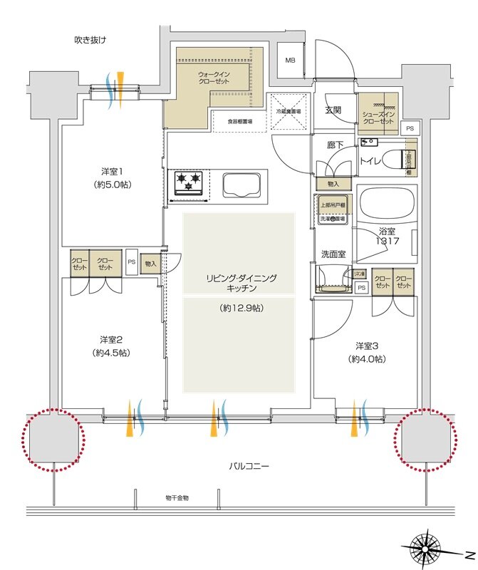 プレシス追浜駅前 間取り Kタイプ