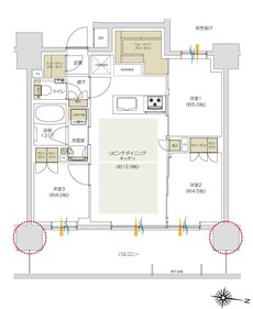 プレシス追浜駅前 間取り Lタイプ