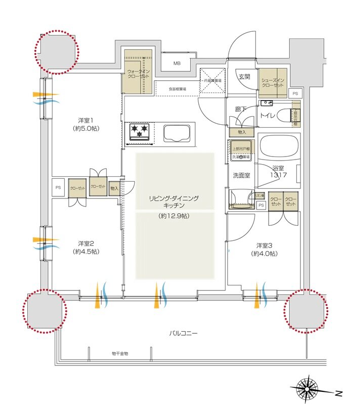 プレシス追浜駅前 間取り Mタイプ