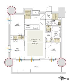 プレシス追浜駅前 間取り Mタイプ