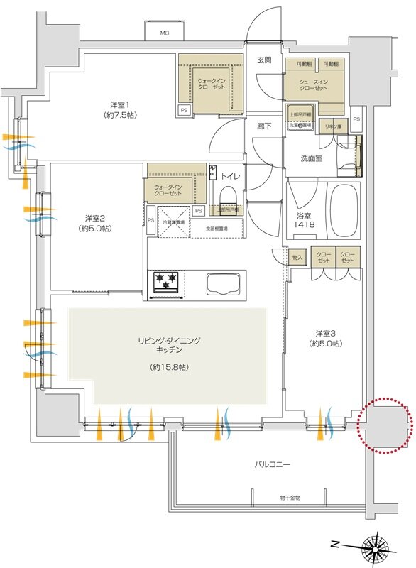 プレシス追浜駅前 間取り Iタイプ