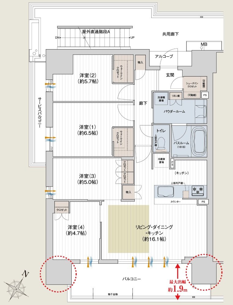 プレサンス ロジェ 四日市駅SOUTH 間取り Aタイプ