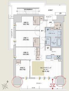 プレサンス ロジェ 四日市駅SOUTH 間取り Aタイプ