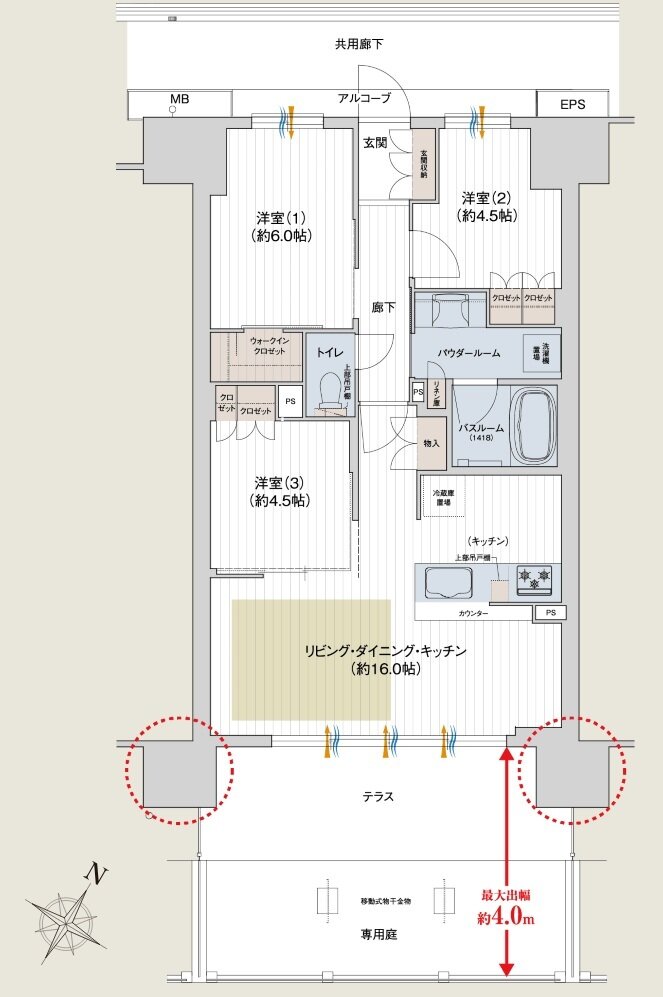 プレサンス ロジェ 四日市駅SOUTH 間取り Bgタイプ