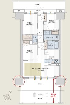 プレサンス ロジェ 四日市駅SOUTH 間取り Bgタイプ