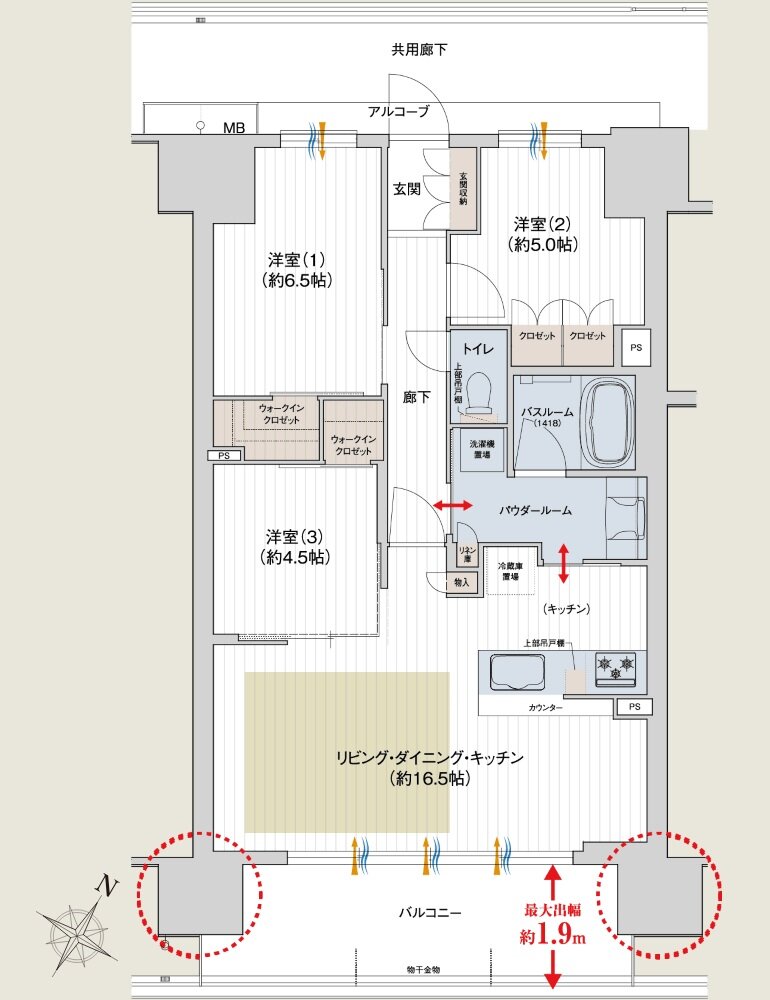 プレサンス ロジェ 四日市駅SOUTH 間取り Dタイプ