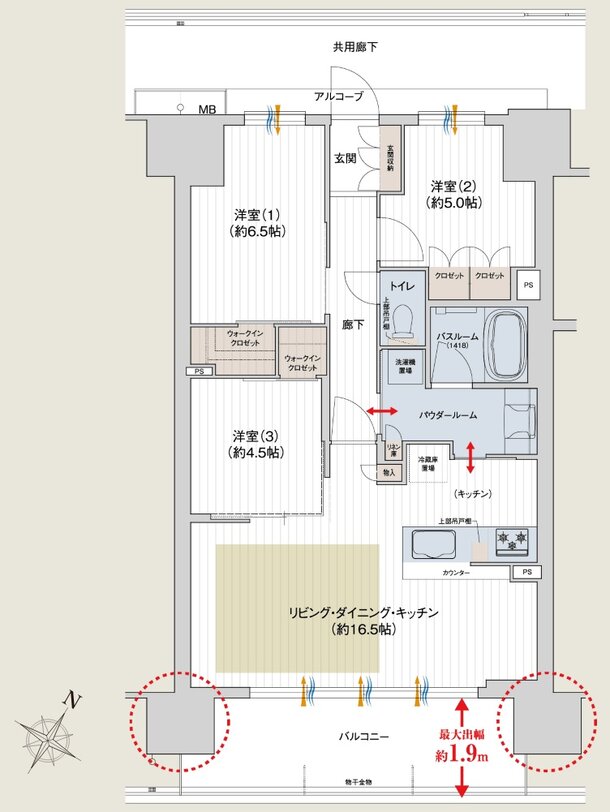 プレサンス ロジェ 四日市駅SOUTH 間取り Dタイプ