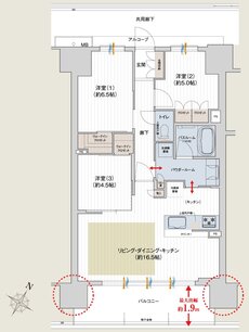 プレサンス ロジェ 四日市駅SOUTH 間取り Dタイプ