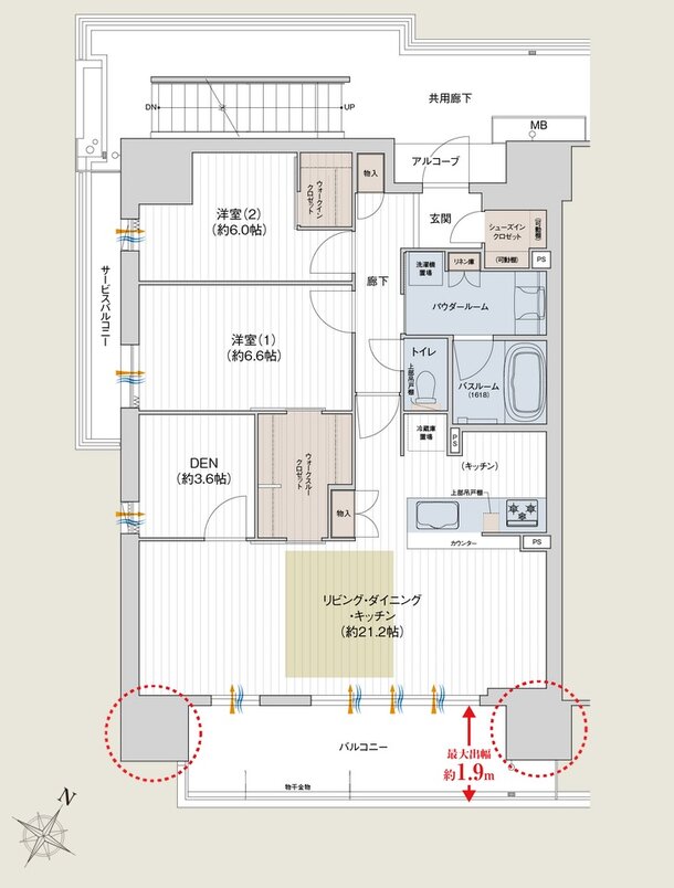 プレサンス ロジェ 四日市駅SOUTH 間取り Aタイプ（MENU3）