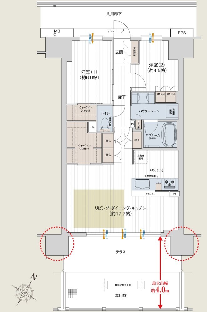 プレサンス ロジェ 四日市駅SOUTH 間取り Bgタイプ(MENU3)