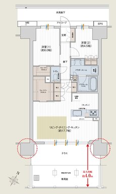 プレサンス ロジェ 四日市駅SOUTH 間取り Bgタイプ（MENU3）