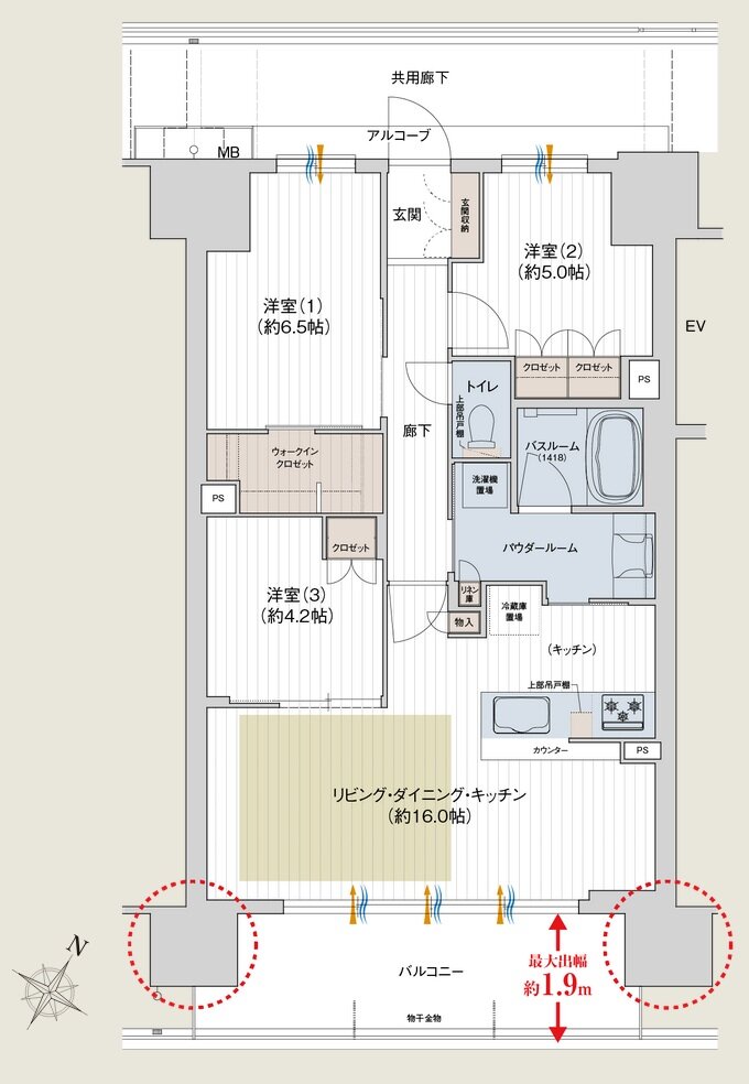 プレサンス ロジェ 四日市駅SOUTH 間取り Dタイプ（MENU3）