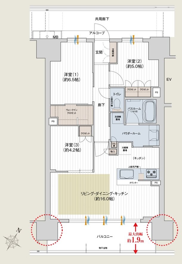 プレサンス ロジェ 四日市駅SOUTH 間取り Dタイプ（MENU3）