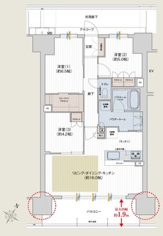 プレサンス ロジェ 四日市駅SOUTH 間取り Dタイプ（MENU3）