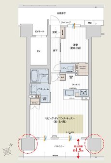 プレサンス ロジェ 四日市駅SOUTH 間取り Eタイプ（MENU1）