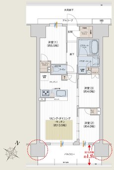 プレサンス ロジェ 四日市駅SOUTH 間取り Cタイプ