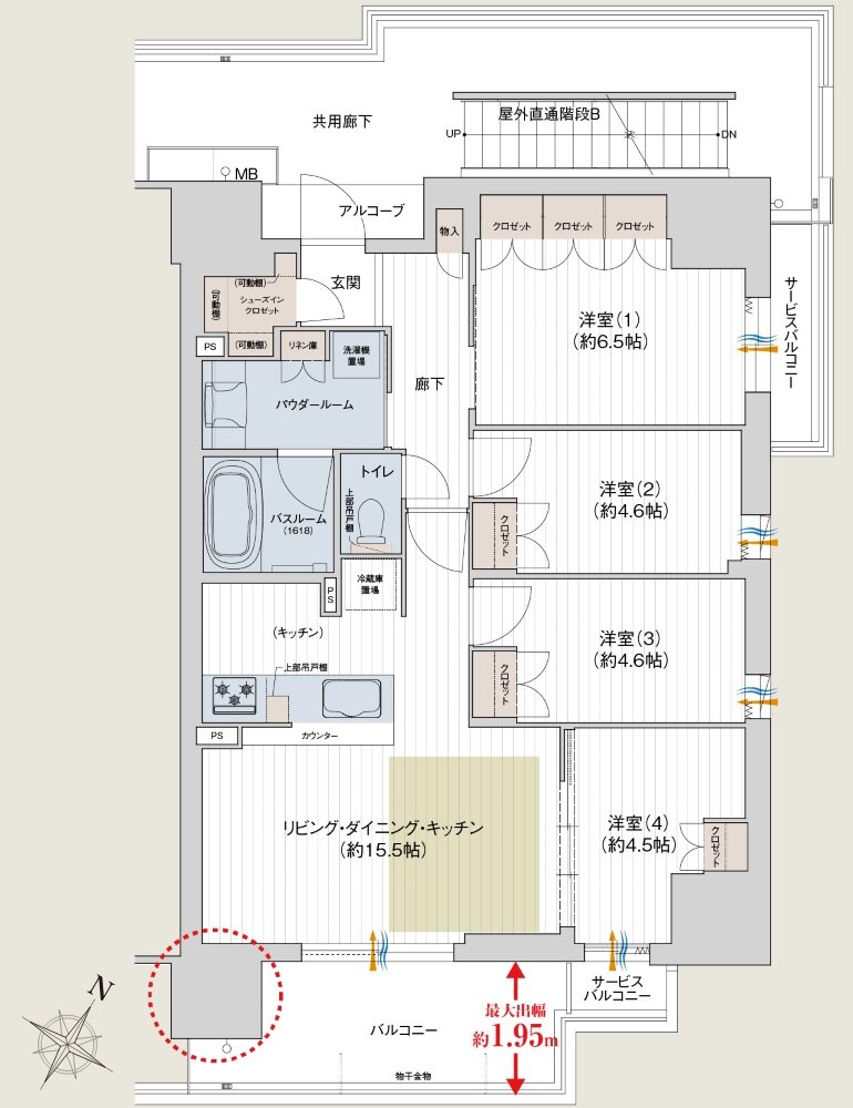 プレサンス ロジェ 四日市駅SOUTH 間取り Fタイプ
